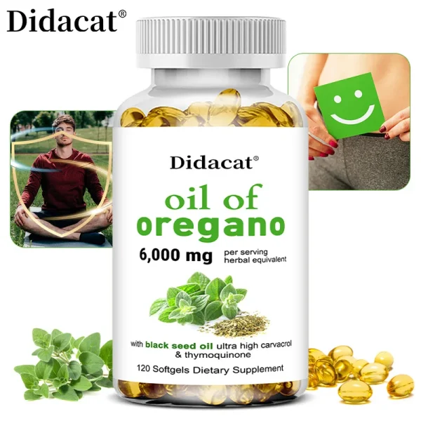 Oregano oil softgels for  antioxidant  immune support